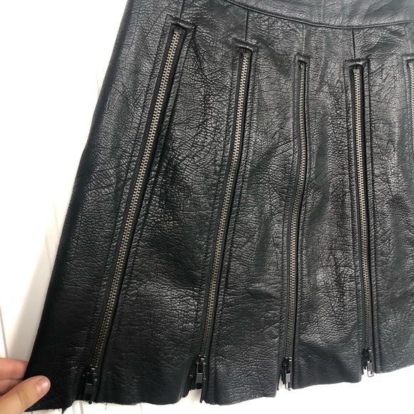 ASOS Signature 8 Leather Zipper Skirt - Picture 2 of 5
